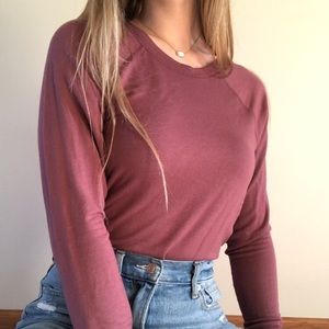 Mauve soft long sleeve top